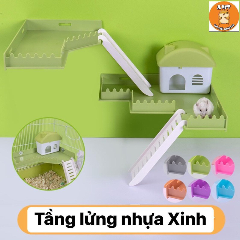 Tầng lửng nhựa gắn chuồng cho Hamster, Sóc.