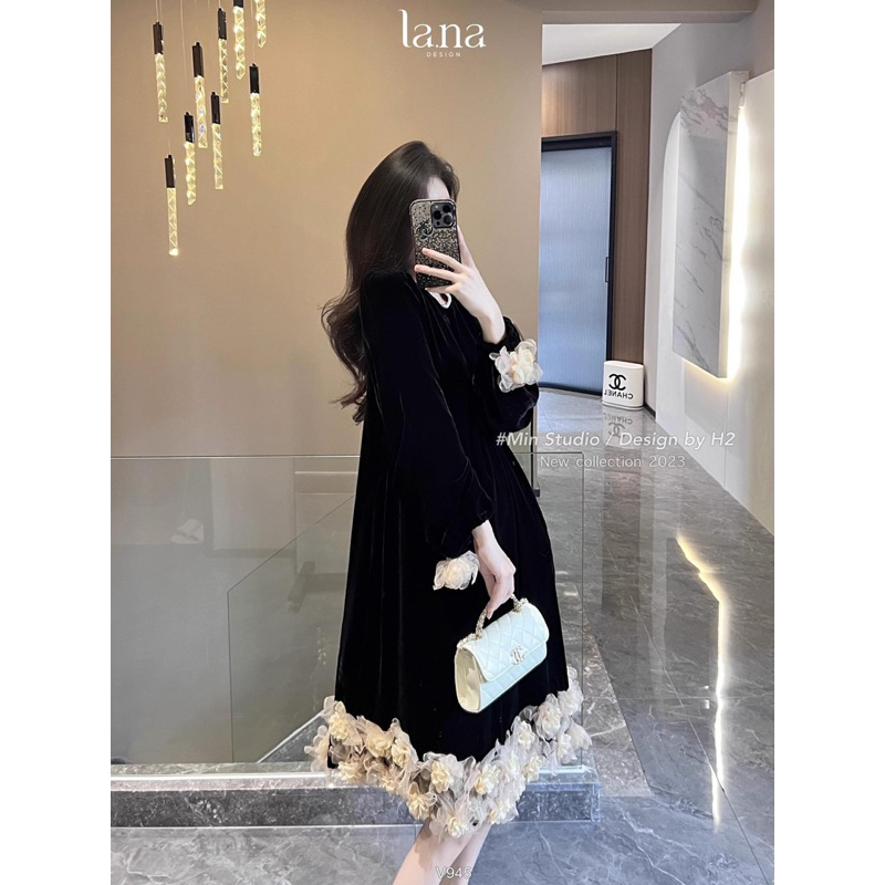 𝙈𝙄𝙉 𝙎𝙏𝙐𝘿𝙄𝙊 VÁY LEN ĐÍNH HOA