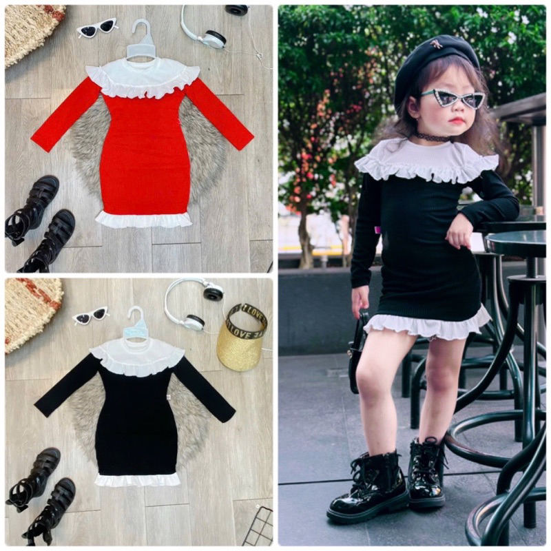 Đầm Body Sọc Màu Cổ Trụ Chất Thun Cotton 4 Chiều Có Dãn