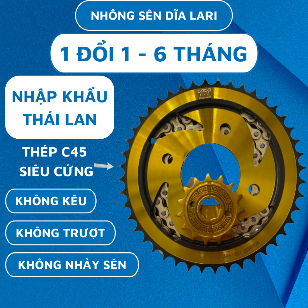 Nhông sên dĩa winner, bộ nsd winner sên 10ly nhiều màu, hàng Thái Lan, bảo hành 6 tháng - NSD LARI