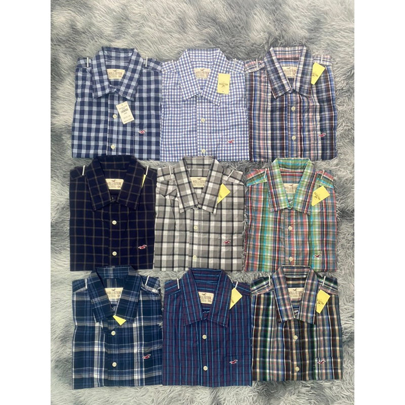 💥Áo Sơ Mi Nam Hollister Tay Ngắn Size 5XL Chất Cotton cao cấp thoáng mát hàng vnxk