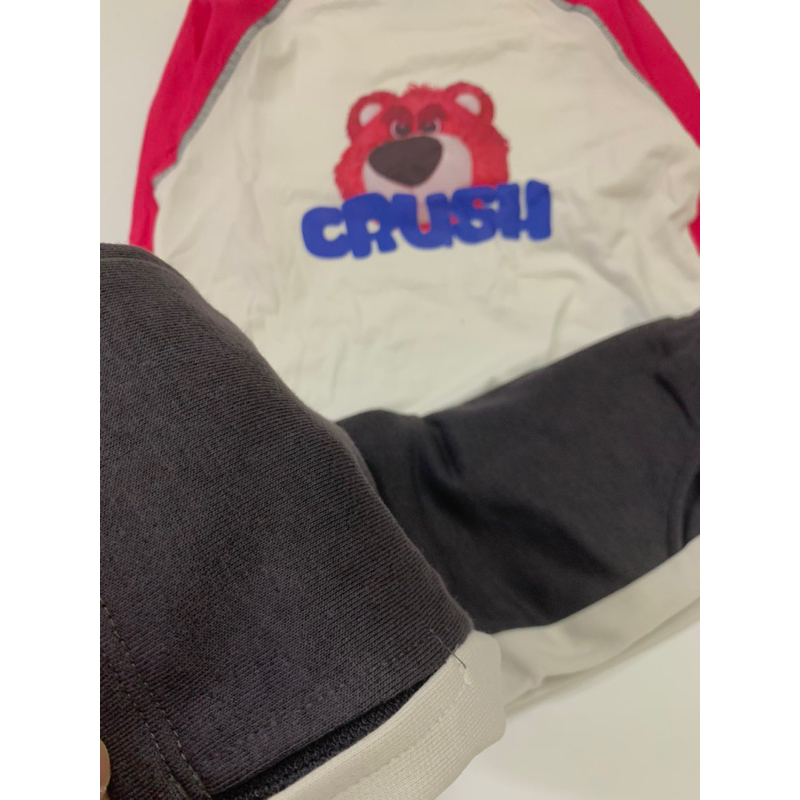 Bộ áo thun quần nỉ gấu dâu cho bé gái BML023