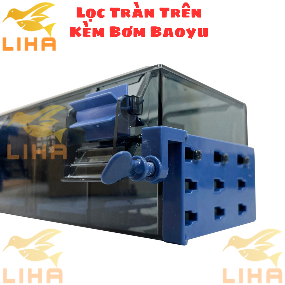 Lọc Tràn Trên Kèm Bơm Baoyu G-30 G-50 G-60 - Lọc Treo Kẹp Thành Bể Cá