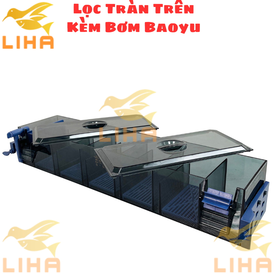 Lọc Tràn Trên Kèm Bơm Baoyu G-30 G-50 G-60 - Lọc Treo Kẹp Thành Bể Cá