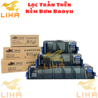 Lọc Tràn Trên Kèm Bơm Baoyu G-30 G-50 G-60 - Lọc Treo Kẹp Thành Bể Cá