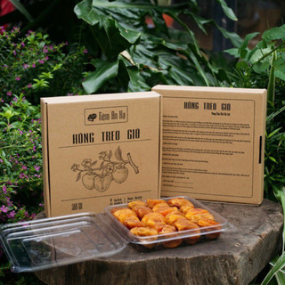 Hồng Treo Gió đặc biệt không hạt không chát [kèm hộp biếu tặng] | 500gr | Đặc sản Đà Lạt