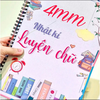 Sổ Hoa a4 ô li 4mm luyện viết chữ đẹp