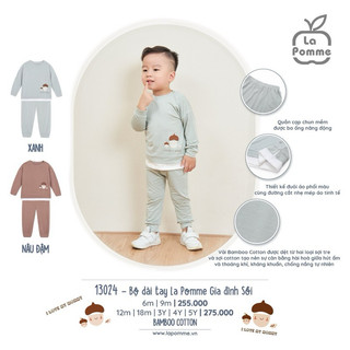 [LA POMME SALE] Bộ quần áo dài thu đông cho bé trai bé gái hãng La pomme link2