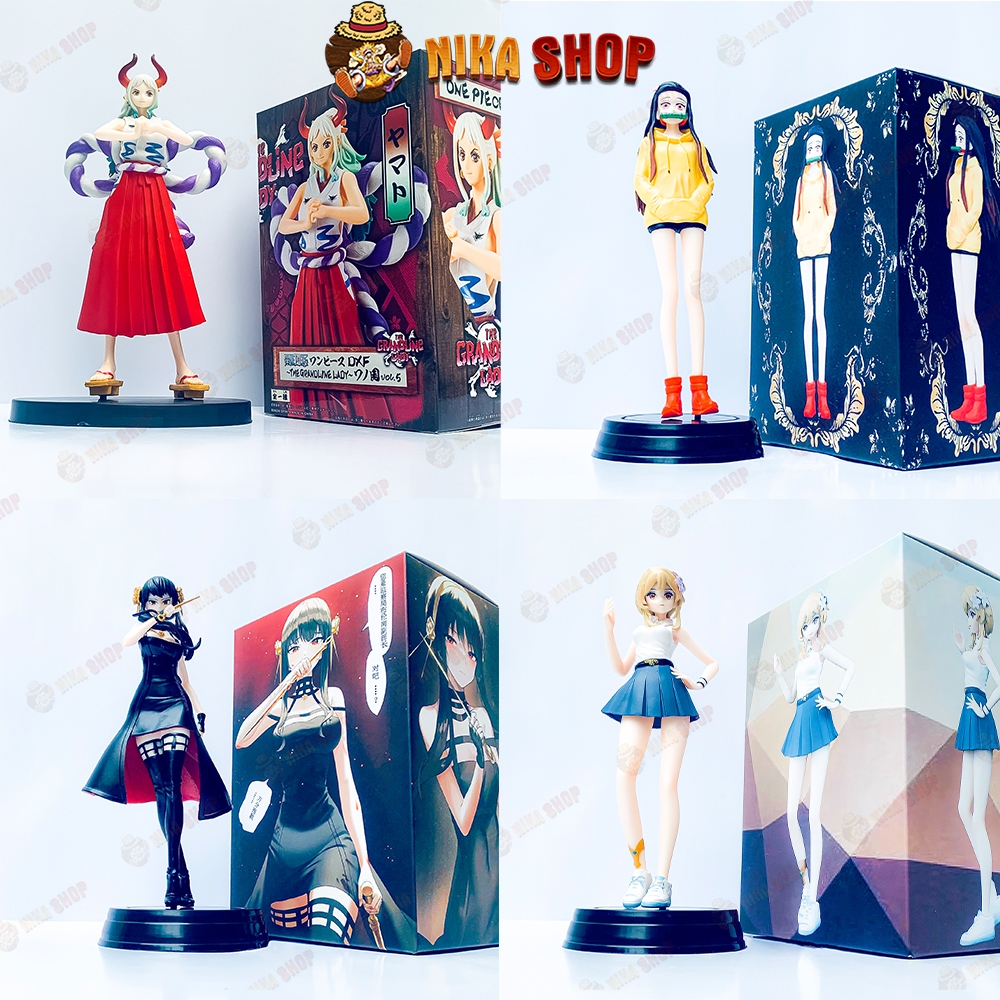 Mô hình nhân vật anime nữ  Nezuko Kamado, Yor Forger, Yamato, Shida Kuroha - fullbox - figure anime 