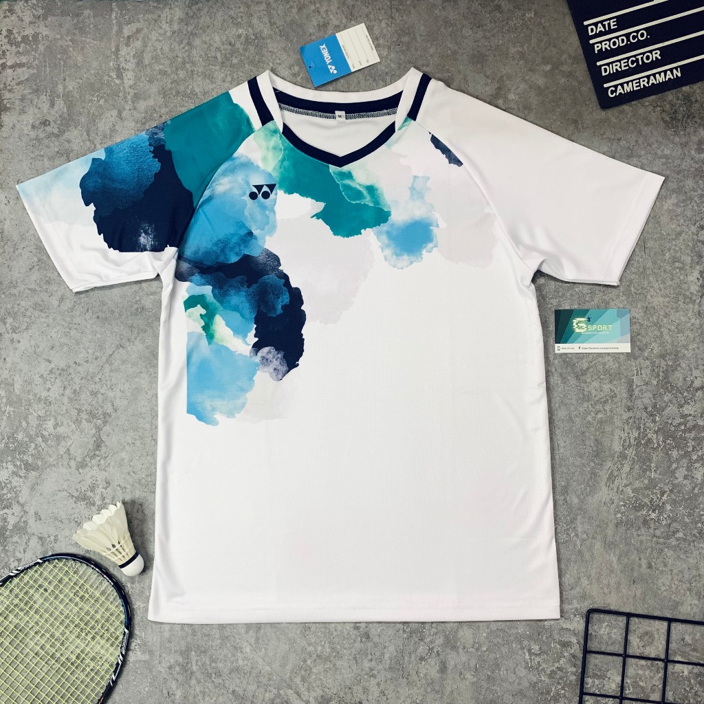 ÁO CẦU LÔNG YONEX NAM NỮ MÀU TRẮNG, Áo Yonex Mùa Giải Mới 2023 Thi Đấu Chuyên Nghiệp