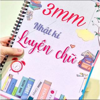 Sổ Hoa a4 ô li 3mm luyện viết chữ đẹp