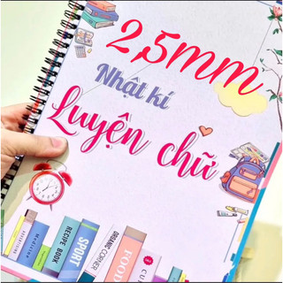 Sổ Hoa a4 ô li 2,5mm luyện viết chữ đẹp