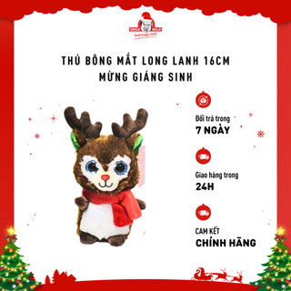 Thú bông mắt long lanh 16cm 4 cái ubl xb4753 trang trí giáng sinh