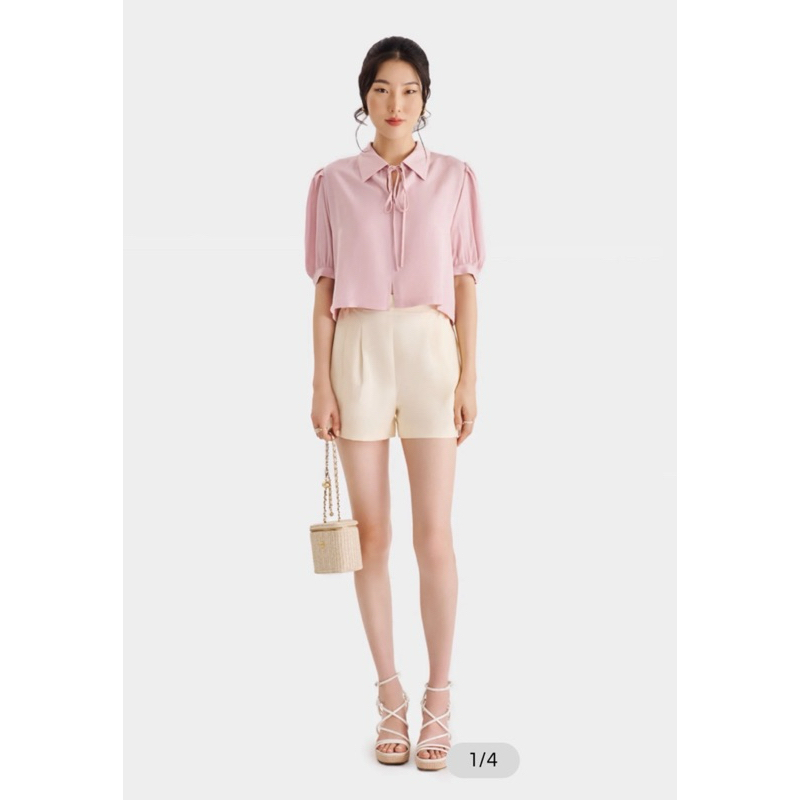 Quần short vải cashmere