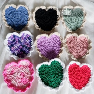 Đế lót ly coaster len handmade nhiều màu sắc dễ thương