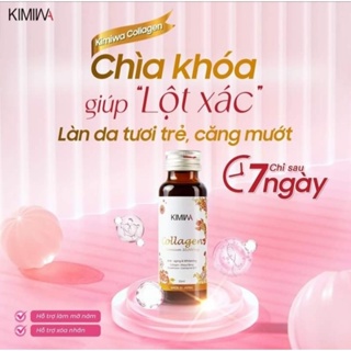 Nước Uống Collagen Kimiwa Giúp Sáng Da Cân Bằng Nội Tiết - Hộp 10 chai