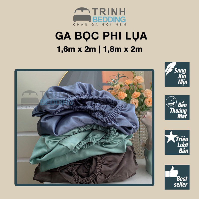 GA BỌC NỆM PHI LỤA SIZE 160x200cm đến 180x200cm