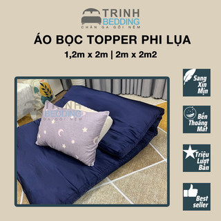 Áo bảo Vệ/ Bọc Nệm TOPPER 2 MẶT SIÊU MÁT VẢi PHI LỤA MÁT MỊN TrinhBedding