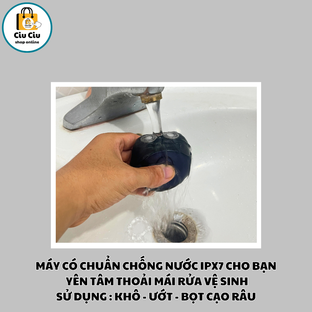 Máy cạo râu CiuCiu T01 chống nước ipx7, công xuất 5w, sạc nhanh type-C, pin trâu dùng 30 ngày, máy cạo râu mini nhỏ gọn