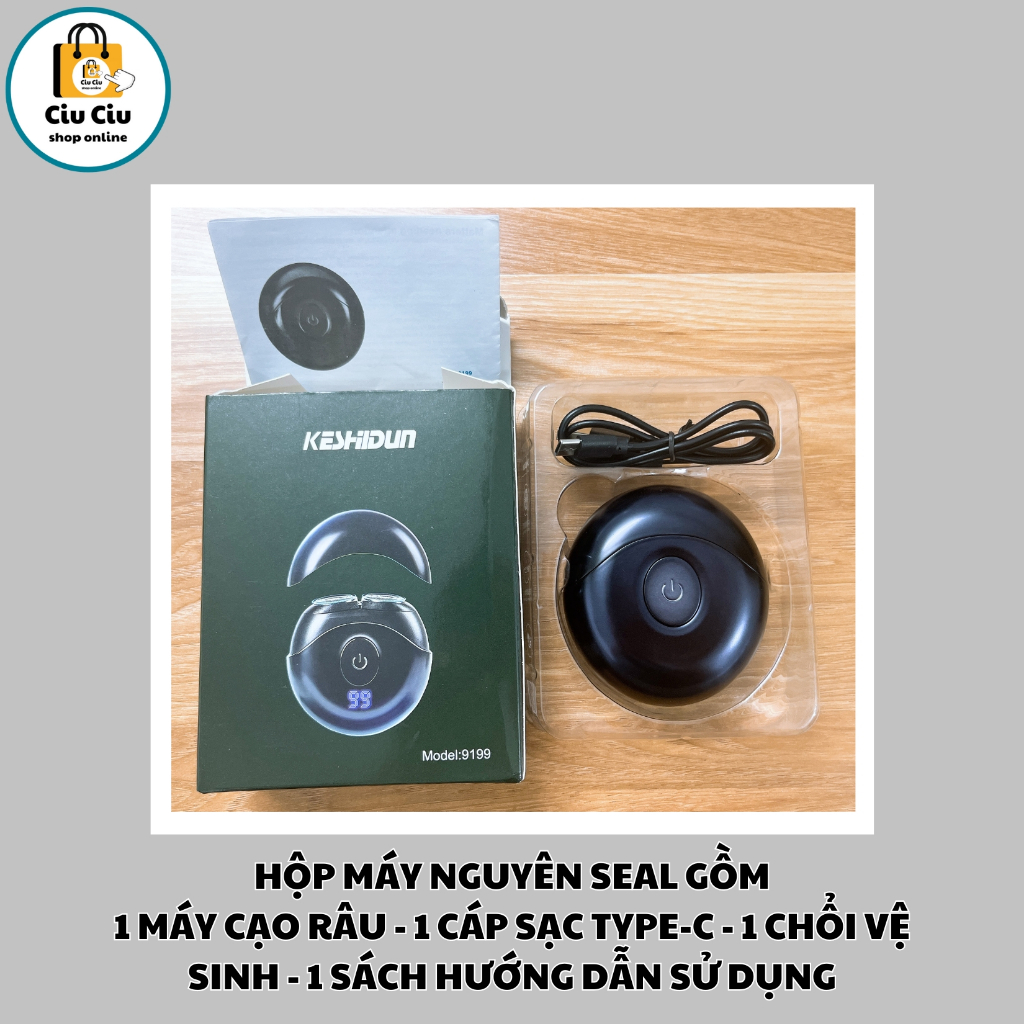 Máy cạo râu CiuCiu T01 chống nước ipx7, công xuất 5w, sạc nhanh type-C, pin trâu dùng 30 ngày, máy cạo râu mini nhỏ gọn