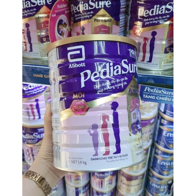 Sữa Bột Pediasure 1,6kg hương Vani Mẫu ít ngọt, Date xa