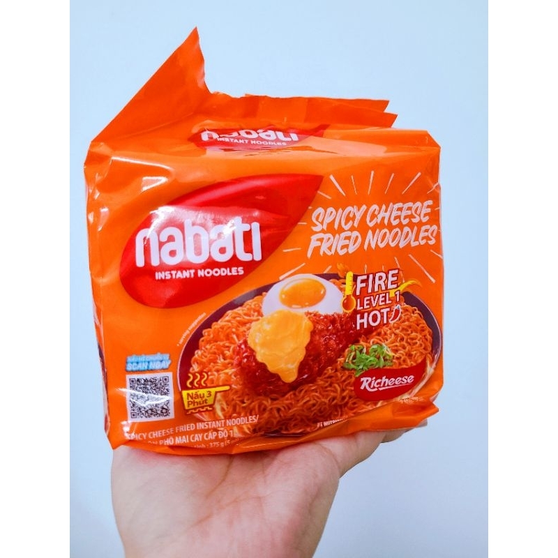 Combo 5 gói mì phô mai Nabati 74gram
