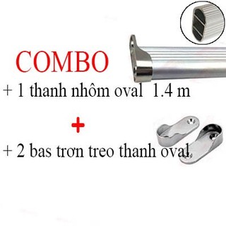 Thanh treo quần áo Oval (thanh ovan 1.4m ,1.2m, 1m)