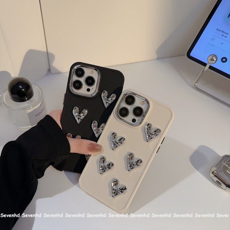 Tương Thích Với iphone 15 11 13 12 14 pro max x xr xs max 6 7 8 plus Ốp iphone trái tim đá xx1057 phôi sg