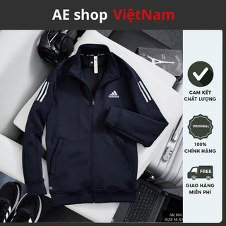 Áo khoác nỉ Adidas nam Ae Shop MK804, Áo thu đông chất nỉ đanh mịn hàng loại 1