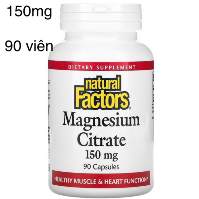 [MỸ] viên Magnesium Citrate 150mg , 90 viên Natural factors