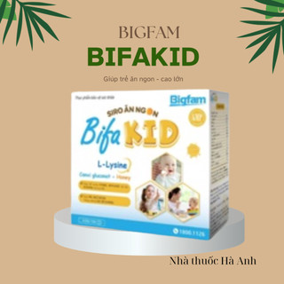 Siro ăn ngon BifaKid Bigfam hộp 20 ống x 10mL
