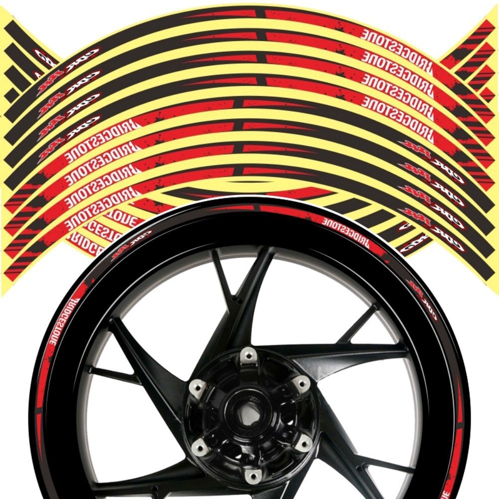 Bộ tem dán viền mâm, decal dán vành mâm phản quang, dán chỉ mâm xe máy, ô tô, xe điện ,size mâm 17-18 inch