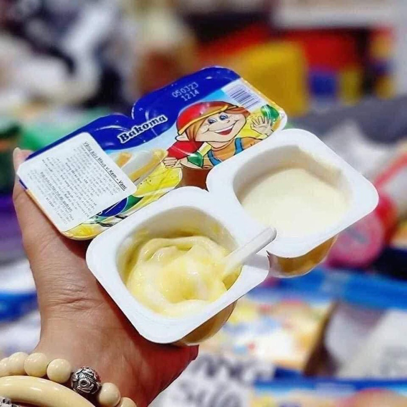 Vỉ 4 hộp Váng sữa MIKUS xuất xứ Ba Lan vị vani  60g