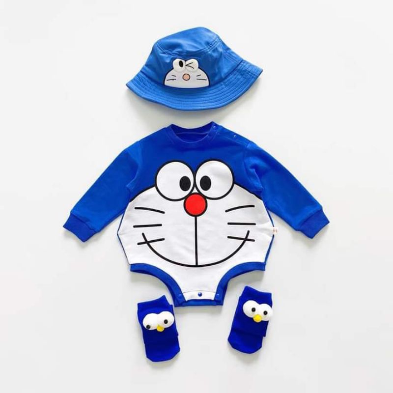 Sét Doraemon kèm mũ và tất