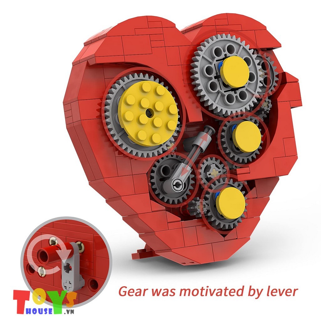 Đồ chơi lắp ráp dạng Lego Trái Tim Robot Cơ Khí