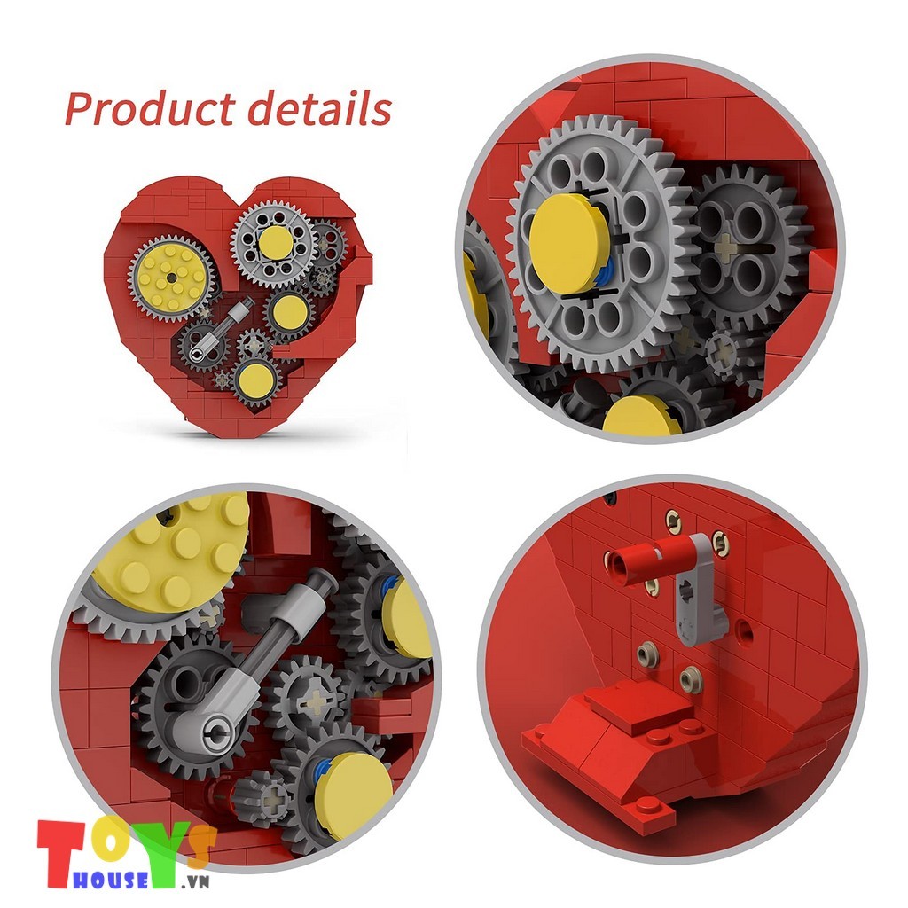 Đồ chơi lắp ráp dạng Lego Trái Tim Robot Cơ Khí