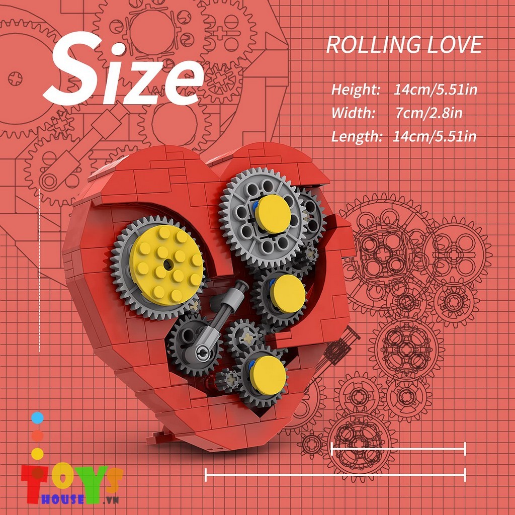 Đồ chơi lắp ráp dạng Lego Trái Tim Robot Cơ Khí