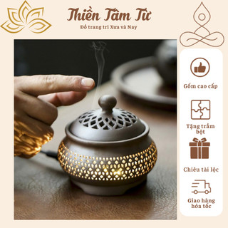 Lư xông trầm điện, lư đốt trầm bằng điện dùng cho trầm bột, bột hương các loại