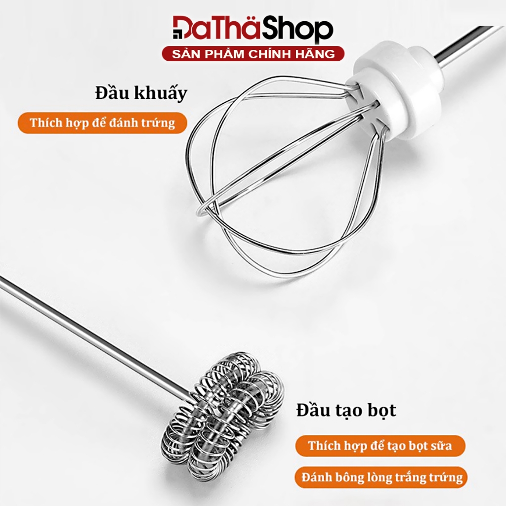 Máy Đánh Trứng SOKANY Tạo Bọt Cà Phê Cầm Tay SẠC PIN 3 Tốc Độ Đánh, Nhỏ Gọn, Dễ Tháo Lắp