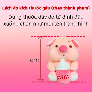 Gấu bông Heo ôm bình sữa