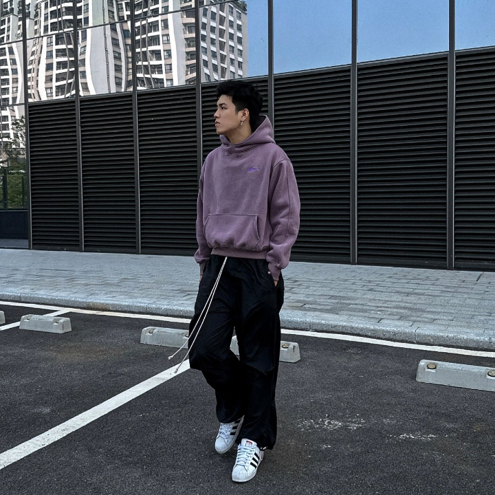 Áo Hoodie nam nữ Gucoon  Tím