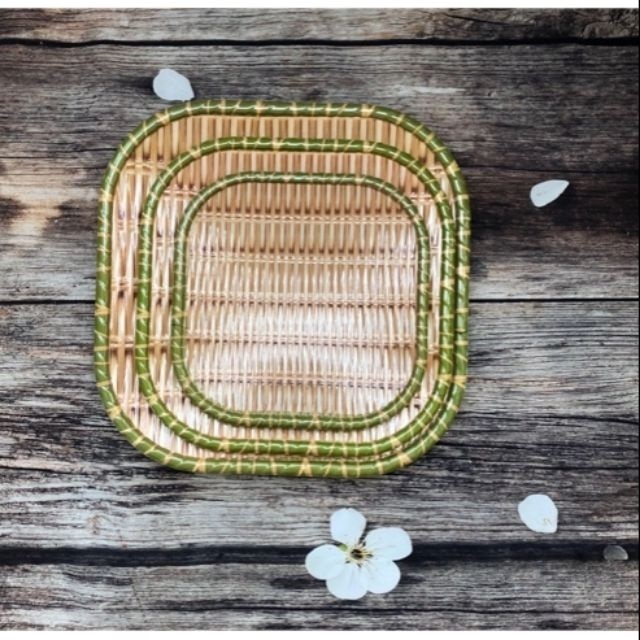 Đĩa, mẹt Phíp nhựa giả mây cao cấp làm bún đậu mắm tôm, mẹt gà, nem nướng...