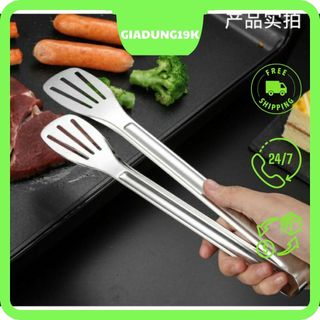 KẸP Gắp Thức Ăn,Kẹp Inox Nhà Bếp, Nhà Hàng, Dụng Cụ Gắp Đá, Cây Gắp Đồ Nóng