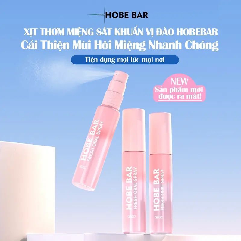 Xịt thơm miệng men vi sinh thanh mát HOBEBAR
