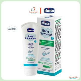 Kem hăm CHICCO cho bé sơ sinh 100ml, kem hăm 3 tác động dưỡng da cấp ẩm an toàn - Monnie Kids