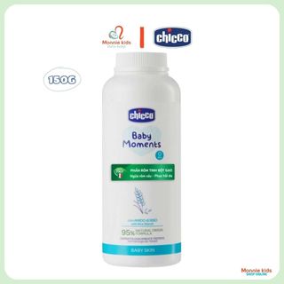 Phấn rôm cho bé CHICCO 150g, phấn rôm em bé chiết xuất tinh bột gạo an toàn - Monnie Kids