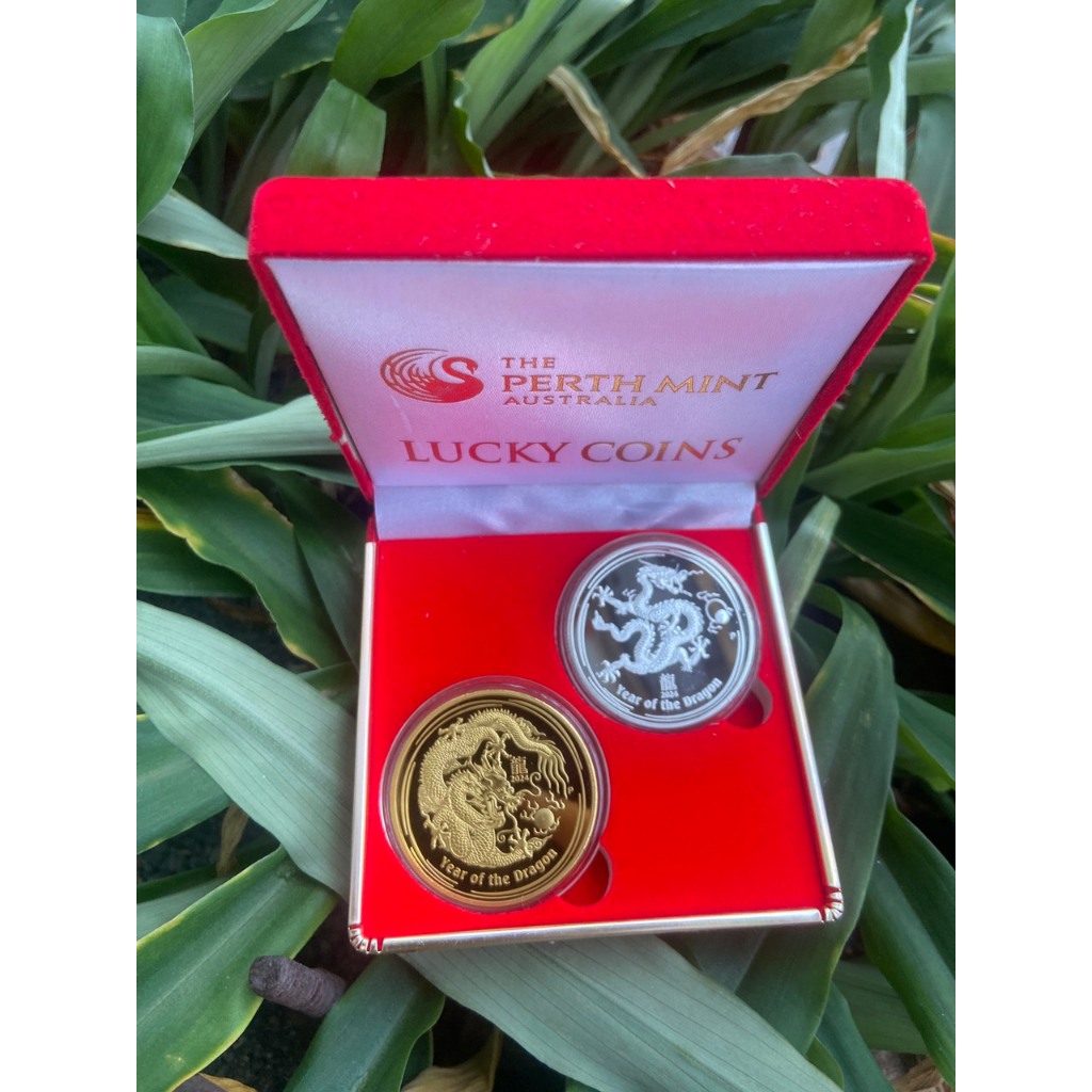 Đồng xu in hình con Rồng năm Giáp Thìn May mắn phong thủy hút tài lộc