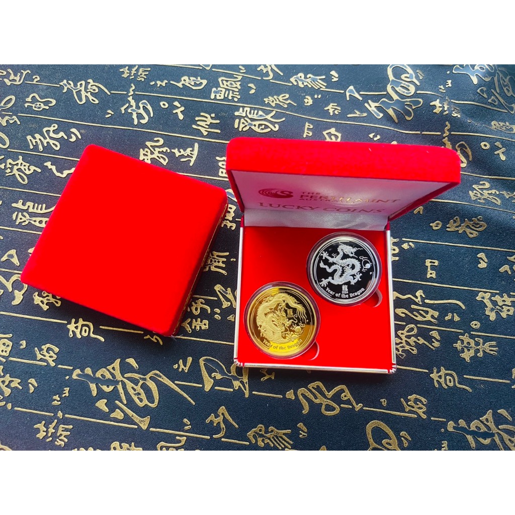 Đồng xu in hình con Rồng năm Giáp Thìn May mắn phong thủy hút tài lộc