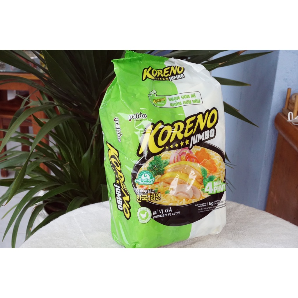 Mì cay Koreno Jumbo 10 Gói*100G 3 hương vị