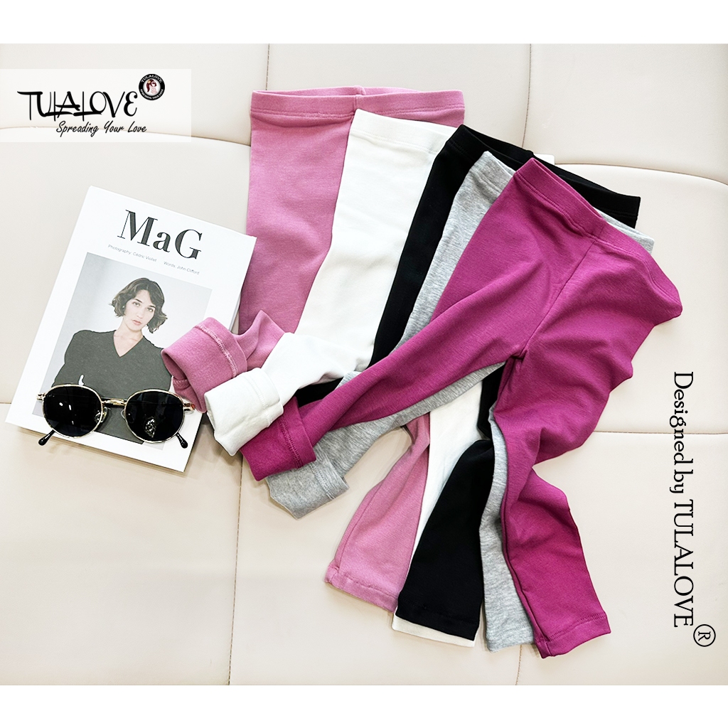 Quần Legging Dài Zip Lông Thu Đông Bé Gái Tulalove